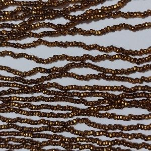 3/$15 Czech Glass Seed Bead Fire Mountain Gems Dk Gold Square Hole H20-8143SB